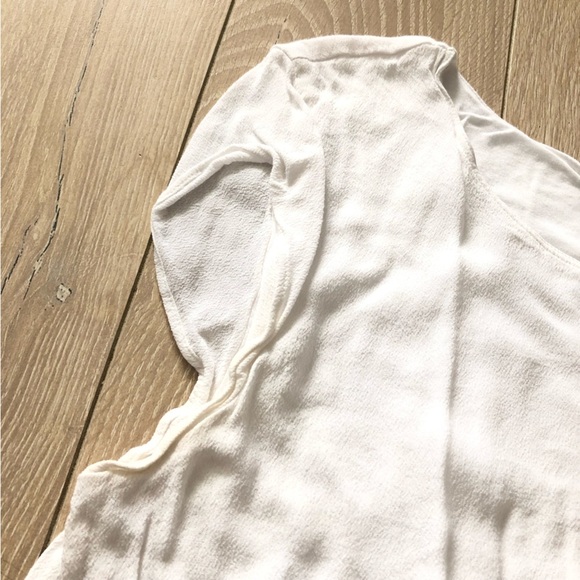 Aritzia Wilfred Free Cap Sleeve Lined Top in White Size S - Picture 7 of 10